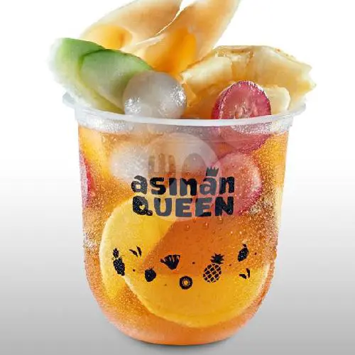 Asinan Kuah Merah — Buah segar dalam kuah cabai merah yang pedasnya bikin melek.