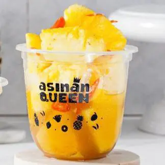 Nanas Goyang — Nanas manis dengan bumbu goyang asin pedas. Seger di siang bolong.