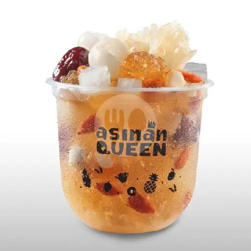 Peach Gum — Peach gum kenyal dengan buah segar. Cantik dan bikin badan enak.